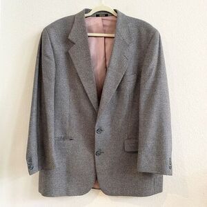 Hardwick Men's Wool Blazer Brown Herringbone Wool Tweed Jacket Size 42R‎